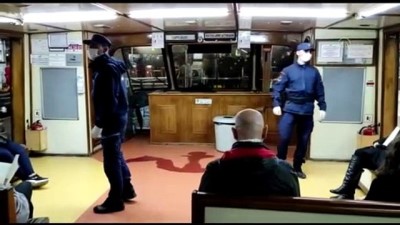 İstanbul Boğazı'nda vapurlarda Kovid-19 denetimi