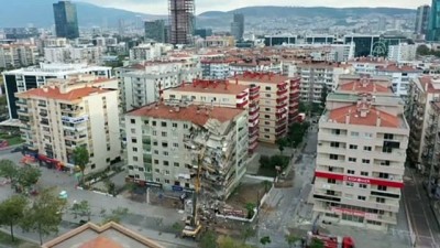 hasarli bina - İzmir'de ağır hasarlı binaların yıkımı devam ediyor Videosu