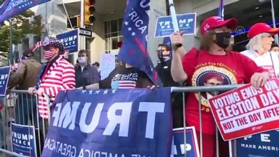 baskanlik yarisi - Trump ve Biden destekçileri karşıt protestolar düzenledi  - PHILADELPHIA Videosu