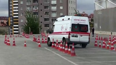 trafik guvenligi - Acil durumlarda ambulans kullanmak için ileri sürüş teknikleri eğitimi alıyorlar - KASTAMONU Videosu