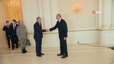 aliyev -  - Dışişleri Bakanı Çavuşoğlu ve Milli Savunma Bakanı Akar Bakü'de
- Azerbaycan Cumhurbaşkanı Aliyev, Çavuşoğlu ve Akar'ı kabul etti Videosu