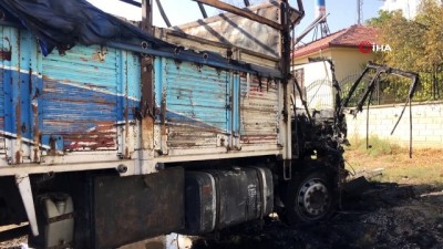  - Konya’da park halindeki kamyon yandı
