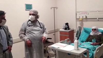 solunum yetmezligi - Kovid-19'u yenen hastalardan sağlık çalışanlarına teşekkür ziyareti - VAN Videosu