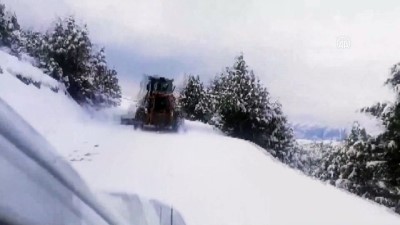 kar yagisi - ERZİNCAN - 6 köy yolu ulaşıma kapandı Videosu