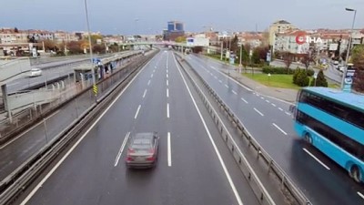  İstanbul’da yollar boş kaldı