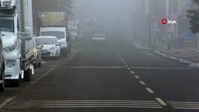  Kars’ta yoğun sis