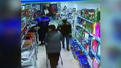  Market çalışanının dehşeti yaşadığı soygun girişimi kamerada
