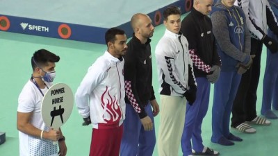 MERSİN - Milli sporcu Ferhat Arıcan, kulplu beygir aletinde bronz madalya kazandı