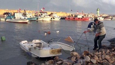 balikci teknesi - MERSİN - Balıkçıların olası 'sel nöbeti' Videosu