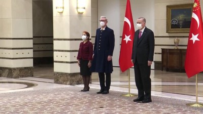 ANKARA - Letonya Büyükelçisi Vaivars, Cumhurbaşkanı Erdoğan'a güven mektubu sundu