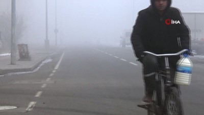 bisiklet -  Kars’ta sisten uçak seferi iptal edildi Videosu