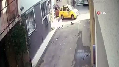 taksi soforu -  Sürücünün yavru köpeği ezip kaçtığı anlar kamerada Videosu