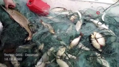  Terkos Gölü’nde yasadışı balıkçılık denetiminde 2 ton balık yakalandı