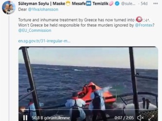 ingilizce -  İçişleri Bakanı Soylu’dan AB İçişleri Komseri Johansson’a Yunanistan tepkisi Videosu