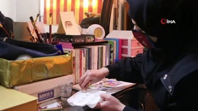idlib -  - Suriyeli ressam resimlerle kamptaki çocukların yüzünü güldürüyor Videosu