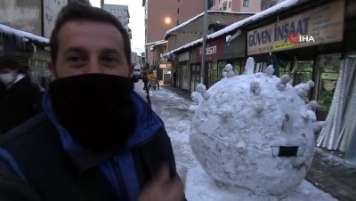 opel -  Yüksekovalı esnaflar kardan korona virüs yaptılar Videosu