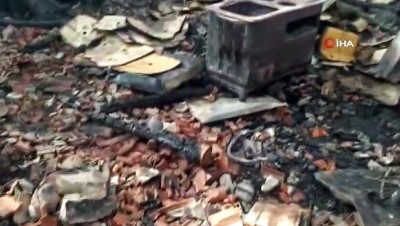 keci -  Yanan ahırda 5 keçi telef oldu Videosu