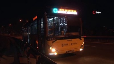 Kağıthane’de İETT otobüsüne taşlı saldırı