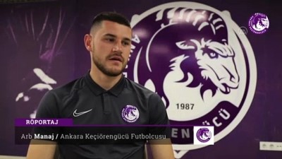 oyaca - ANKARA - Ankara Keçiörengücü forması giyen Manaj: 'İlk hedefim takımımla Süper Lig'e çıkmak' Videosu