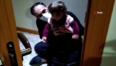 saglik calisani -  Minik Ömer’in karantinadaki sağlıkçı annesine özlemi kamerada Videosu