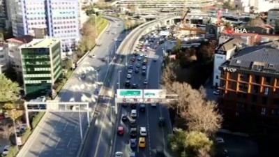 toplu tasima -  80 saatlik sokağa çıkma kısıtlaması öncesi trafik durma noktasına geldi Videosu