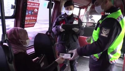 taksi soforu -  Jandarmadan toplu taşıma araçlarında Kovid denetimi Videosu