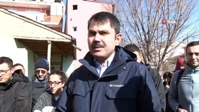  Çevre ve Şehircilik Bakanı Murat Kurum, deprem bölgesinde incelemelerde bulundu 