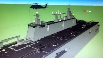 ucak gemisi -  Türkiye’nin ilk yerli savaş uçak gemisi liman test hazırlıkları için cepe alındı  Videosu