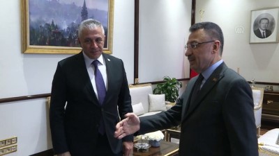 Cumhurbaşkanı Yardımcısı Oktay, KKTC Ekonomi ve Enerji Bakanı Taçoy'u kabul etti - ANKARA