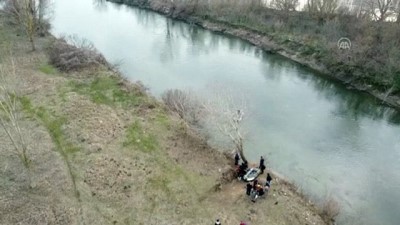 sinir kapisi - Göçmen hareketliliği havadan görüntülendi (2) - EDİRNE Videosu