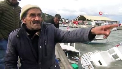 gariban -  Şiddetli fırtına balıkçı teknelerini batırdı Videosu