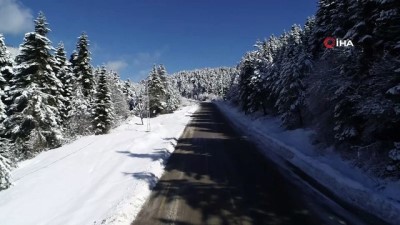   Yüksek kesimlerdeki kar yağışı sonrası eşsiz manzaralar oluştu