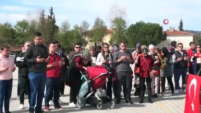  Fethiye'de, İdlip şehitlerin için yürüyüş ve konvoy düzenlendi