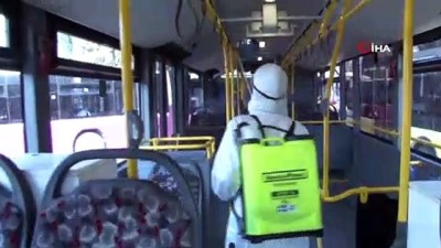  İstanbul'da toplu taşıma araçlarında korona virüs önleme çalışmaları