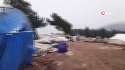  - Fırtına Suriyelilerin çadırlarını vurdu