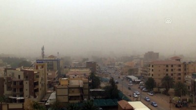 kum firtinasi - Sudan'da kum fırtınası - HARTUM Videosu
