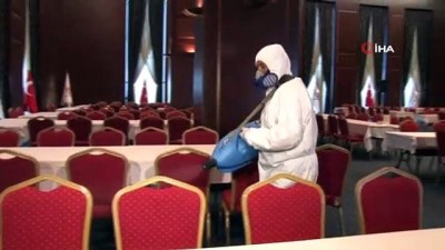  AK Parti Genel Merkezi, Kovid-19’a karşı dezenfekte edildi
