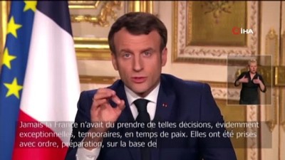  - Fransa'da 15 gün sokağa çıkma yasağı ilan edildi
- Fransa Cumhurbaşkanı Macron:
- 'Sağlık savaşındayız'