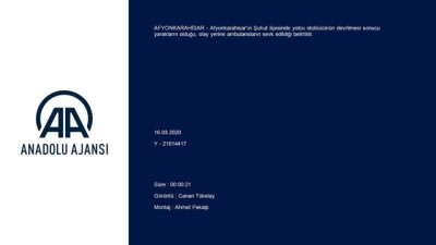 Afyonkarahisar'ın Şuhut ilçesinde yolcu otobüsü devrildi