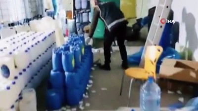  Başkent’te tonlarca sahte temizlik ürünü ele geçirildi