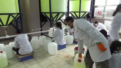 milli egitim bakanligi -  Diyarbakır'da öğrenciler koronavirüs nedeni ile dezenfektan üretimini iki katına çıkardı Videosu