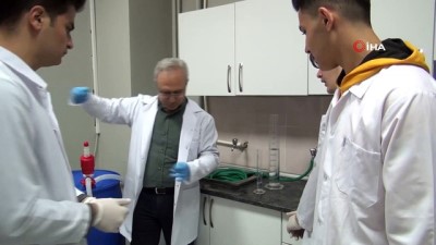 liseli ogrenci -  Liseli öğrencilerin ürettiği dezenfektanlara talep artıyor Videosu