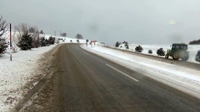 Tokat-Sivas kara yolunda kar ve tipi etkili oluyor - TOKAT