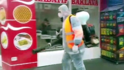 Ağrı'da iş yerleri dezenfekte edildi