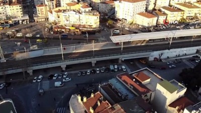  Boş kalan Marmaray istasyonları havadan görüntülendi