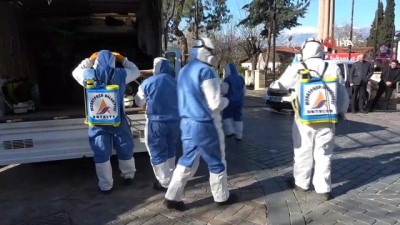ocaklar -  Tarihi Kaleiçi'ne 'Koronavirüs' dezenfektesi Videosu