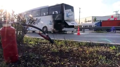 Yolcu otobüsündeki yangın paniğe neden oldu - MANİSA