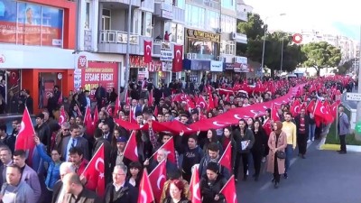  - Aydın’da binlerce kişi şehitler için yürüdü
