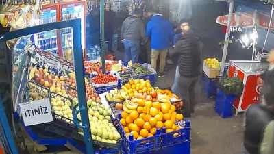 silahli kavga -  Markette yaşanan silahlı kavga kamerada: 1 yaralı Videosu