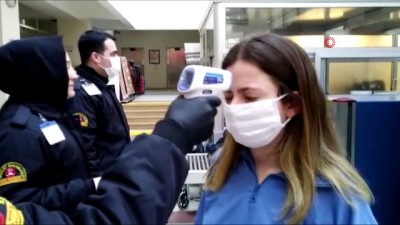 kirkoy -  Bakırköy Adliyesi’nde korona virüs nedeniyle vatandaşlara ateş ölçerli kontrol Videosu